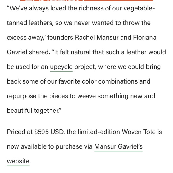 mansur gavriel black & blue tote bag - Picture 2 of 12